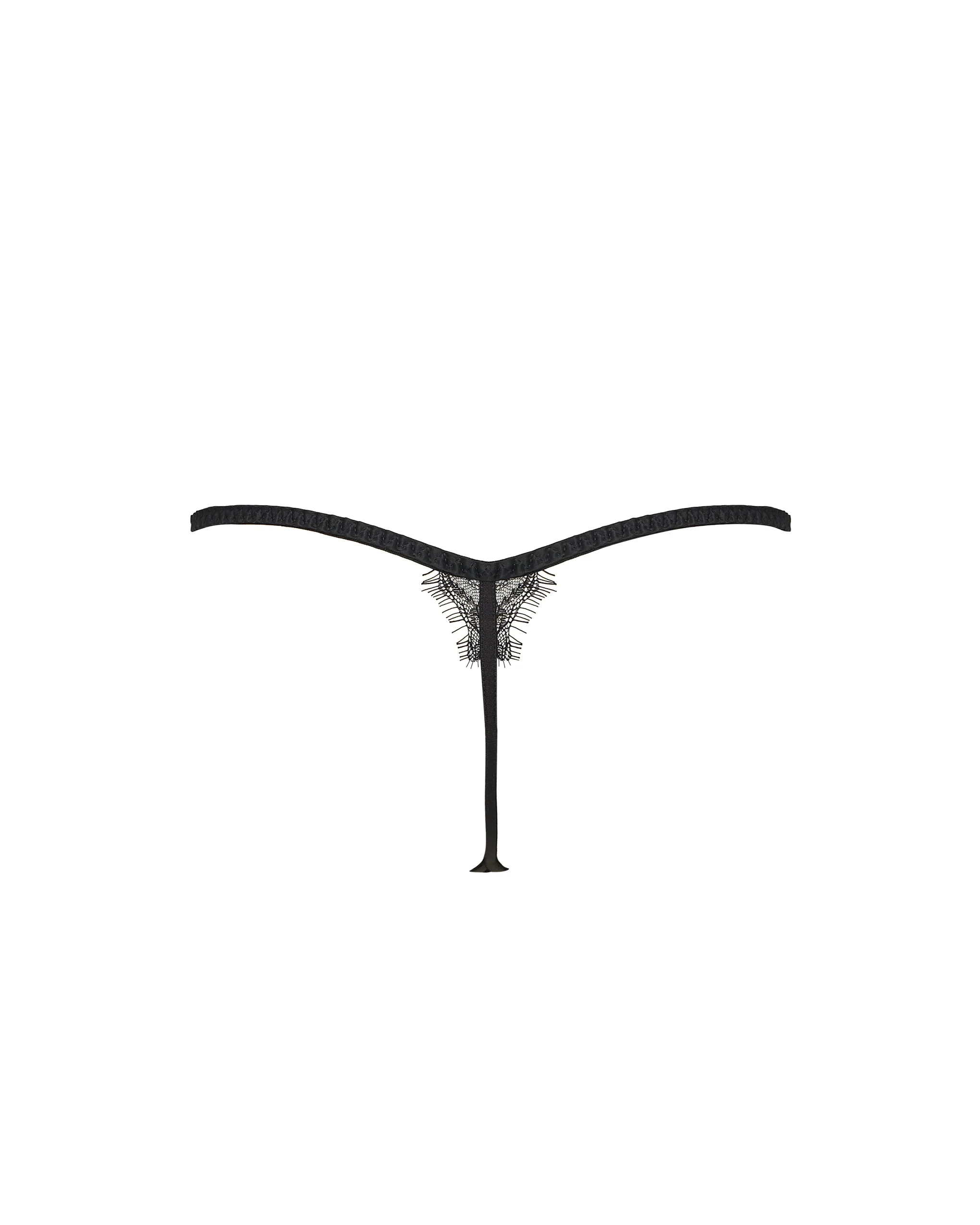 Camelia Lace Thong Black - Image 6