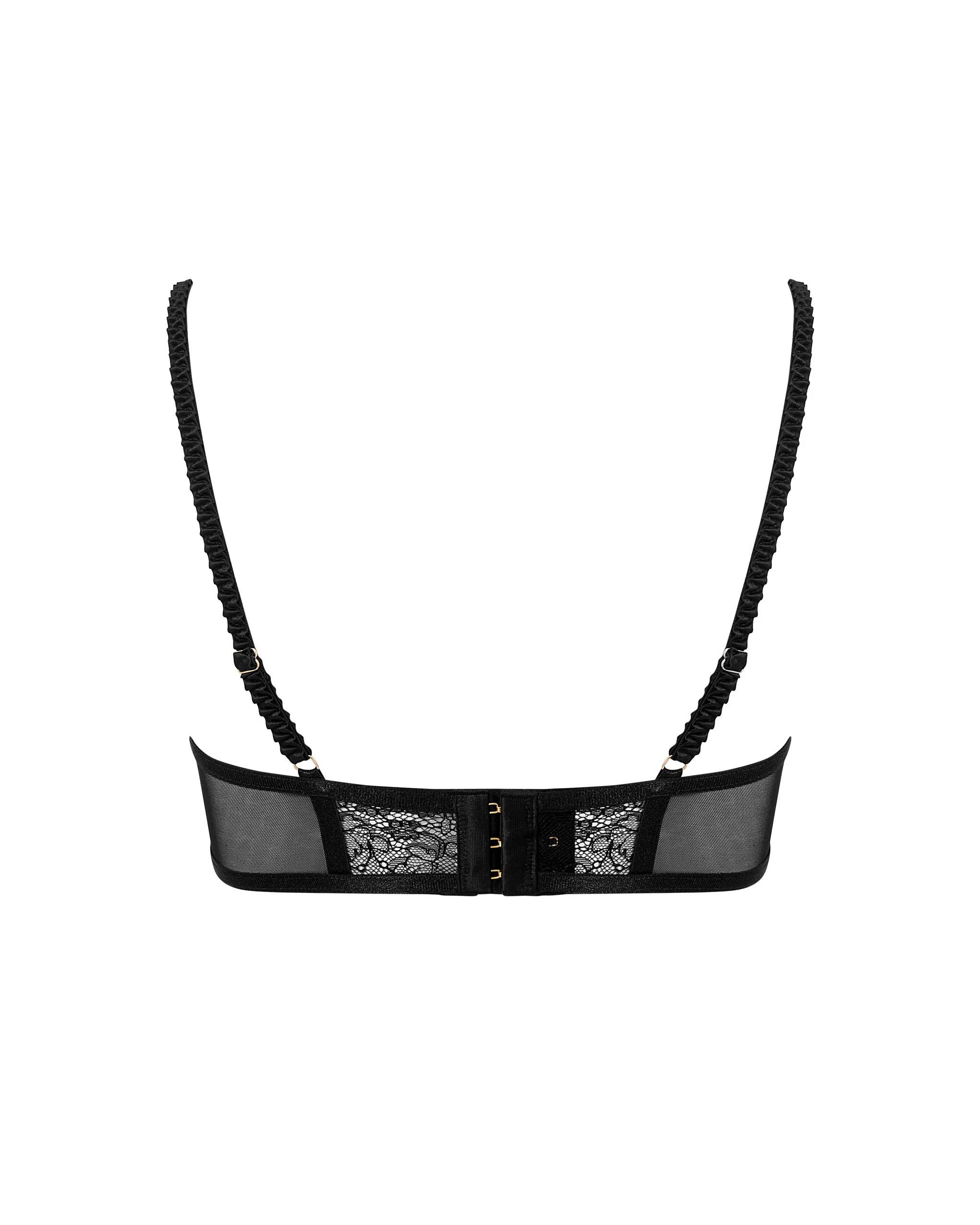 Camelia Longline Lace Bra Black - Image 6