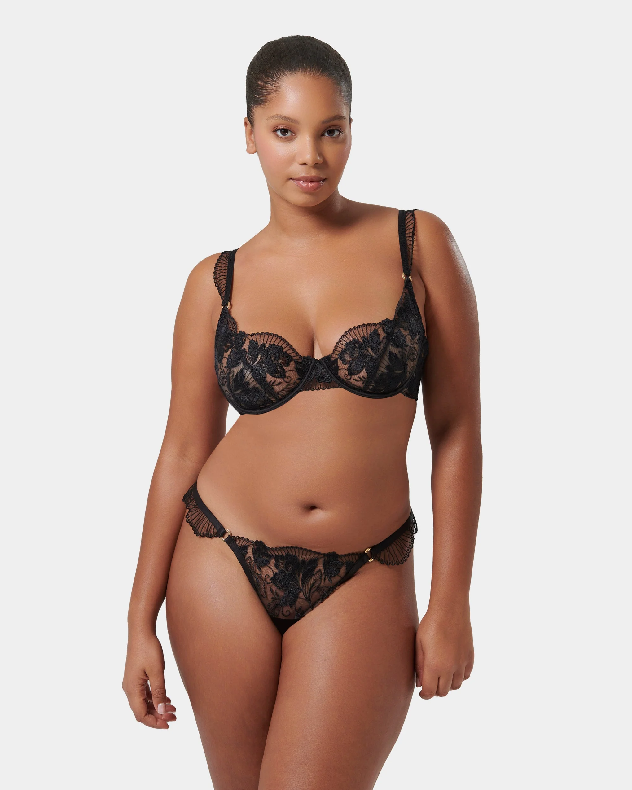 Gabriella Embroidered Panty Black - Image 10