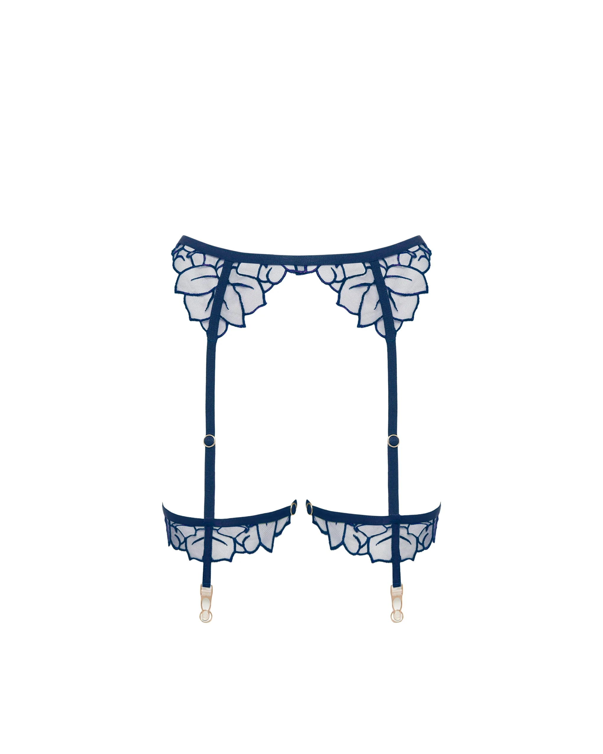 Laurel Garter Belt Thigh Harness Navy - Image 5