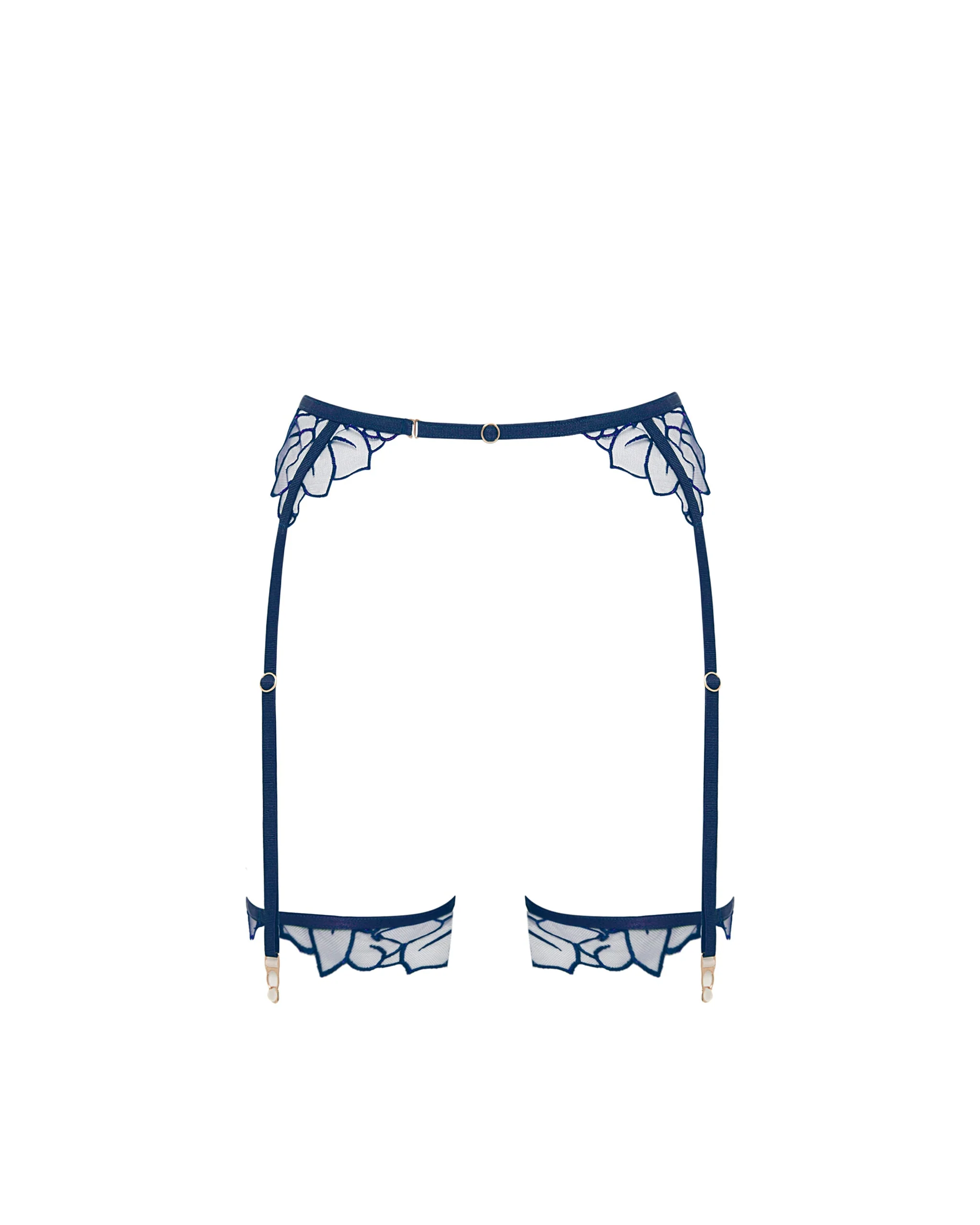 Laurel Garter Belt Thigh Harness Navy - Image 6