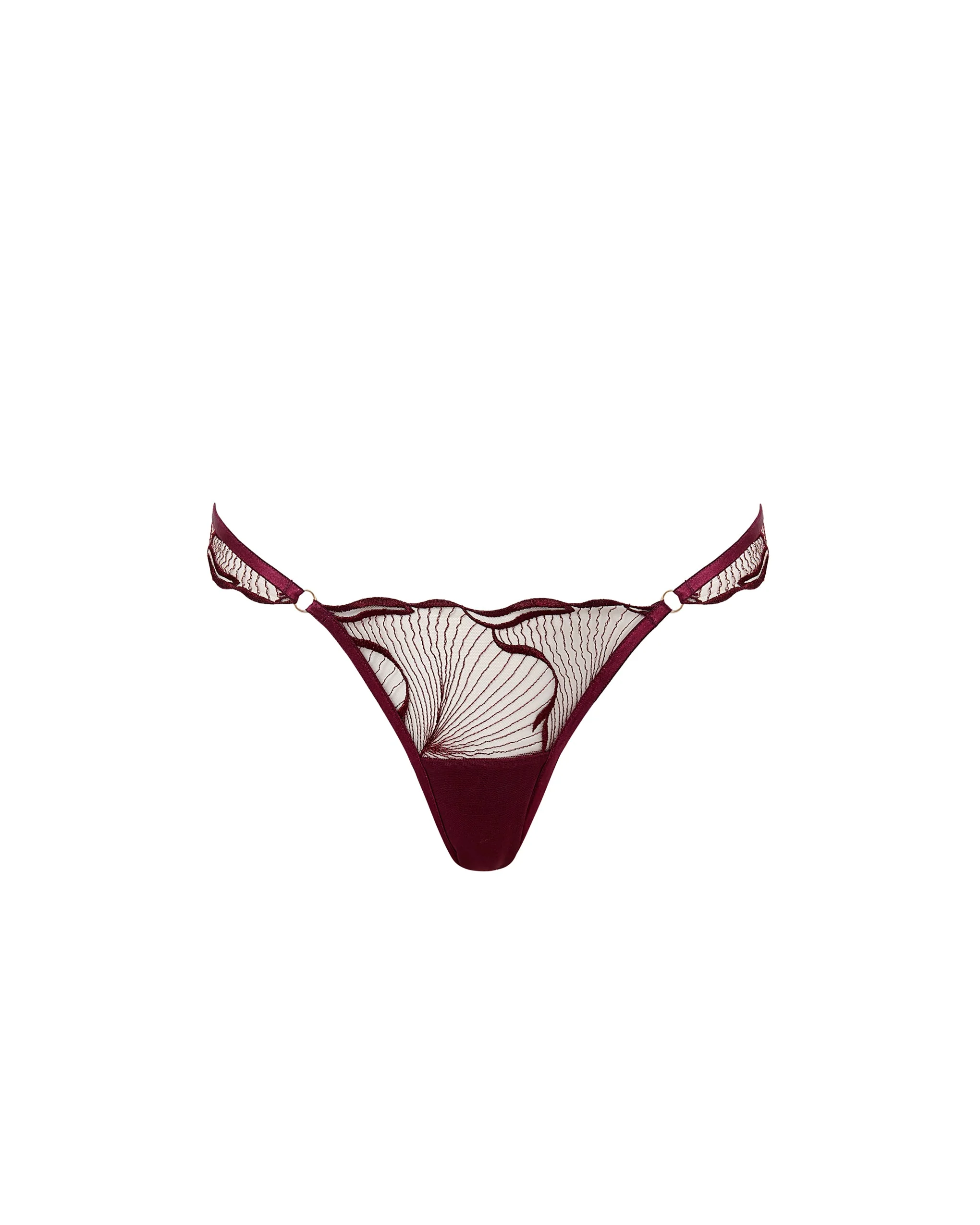 Marabel Embroidered Sheer Panty Cherry - Image 5