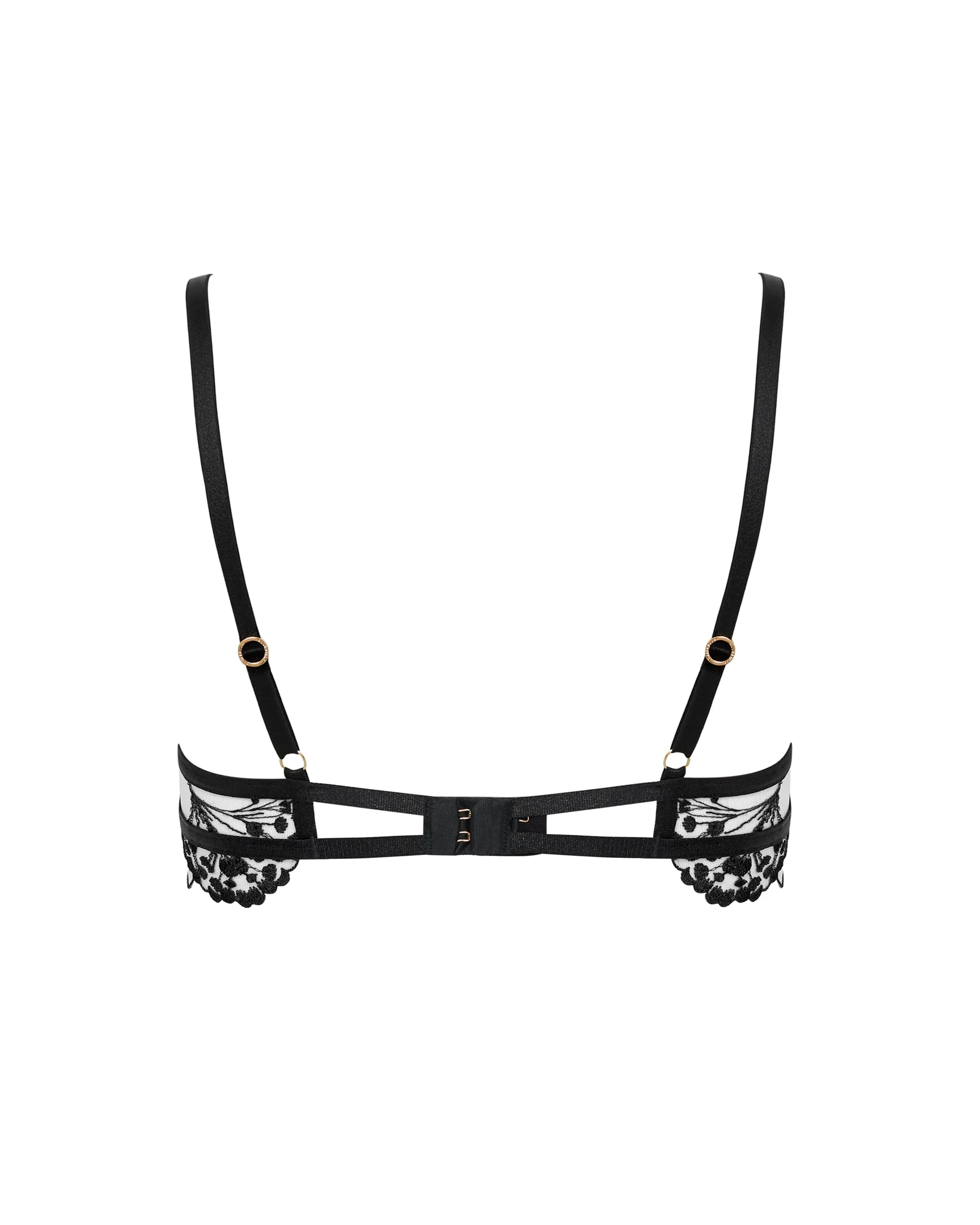 Marisa Embroidered Sheer Bra Black - Image 6