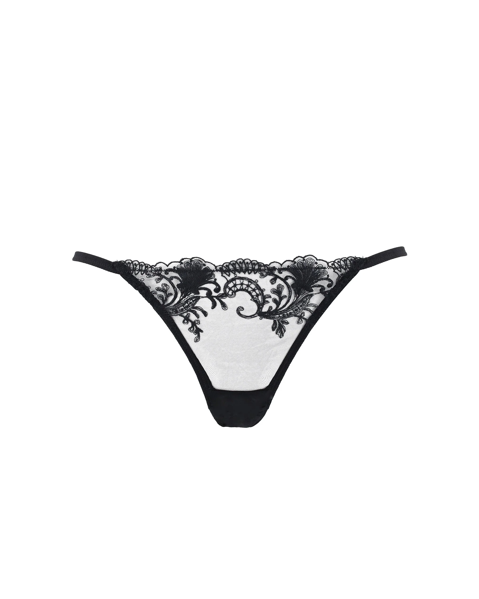 Marseille Embroidered Sheer Panty Black - Image 5