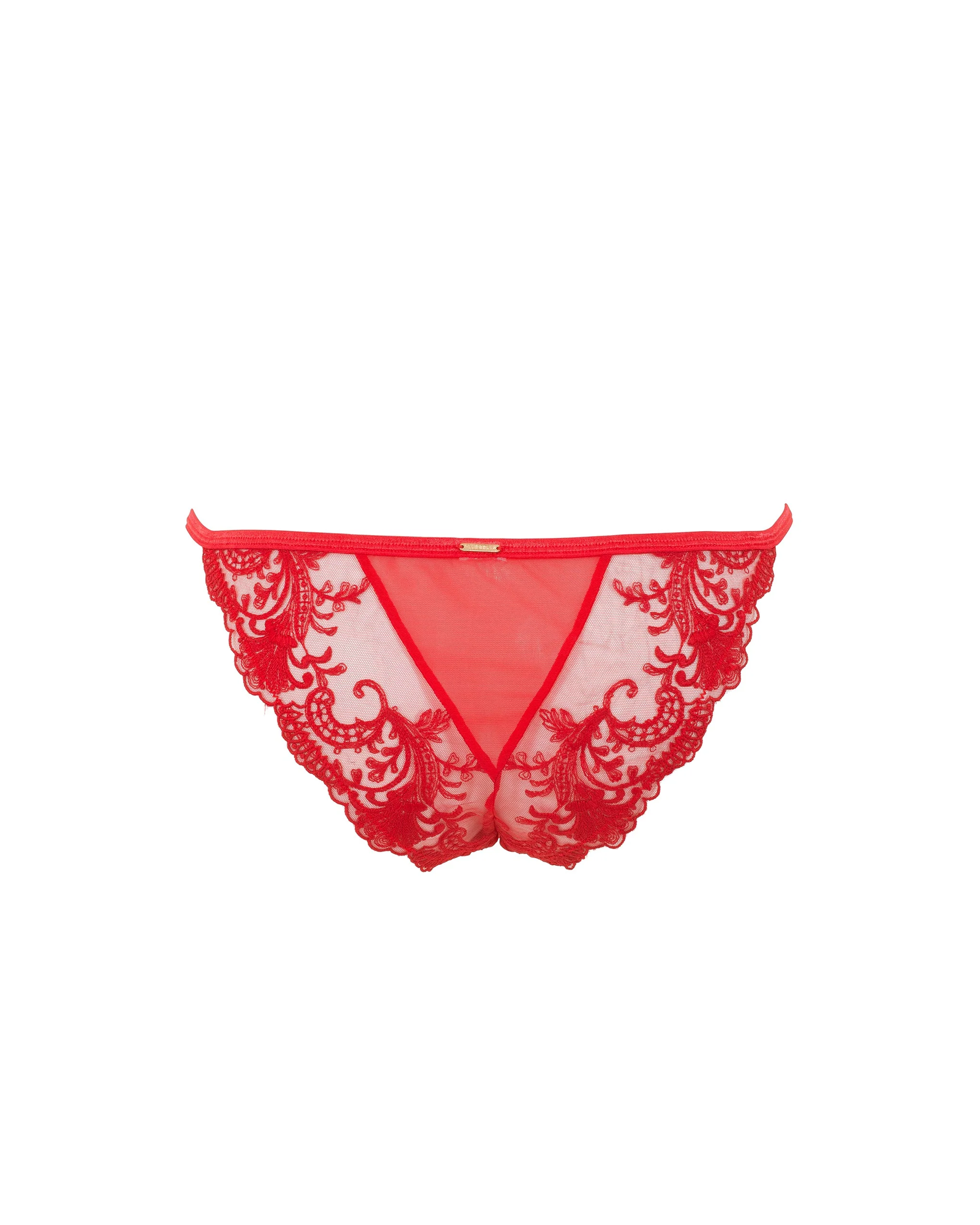 Marseille Embroidered Sheer Panty Red - Image 6
