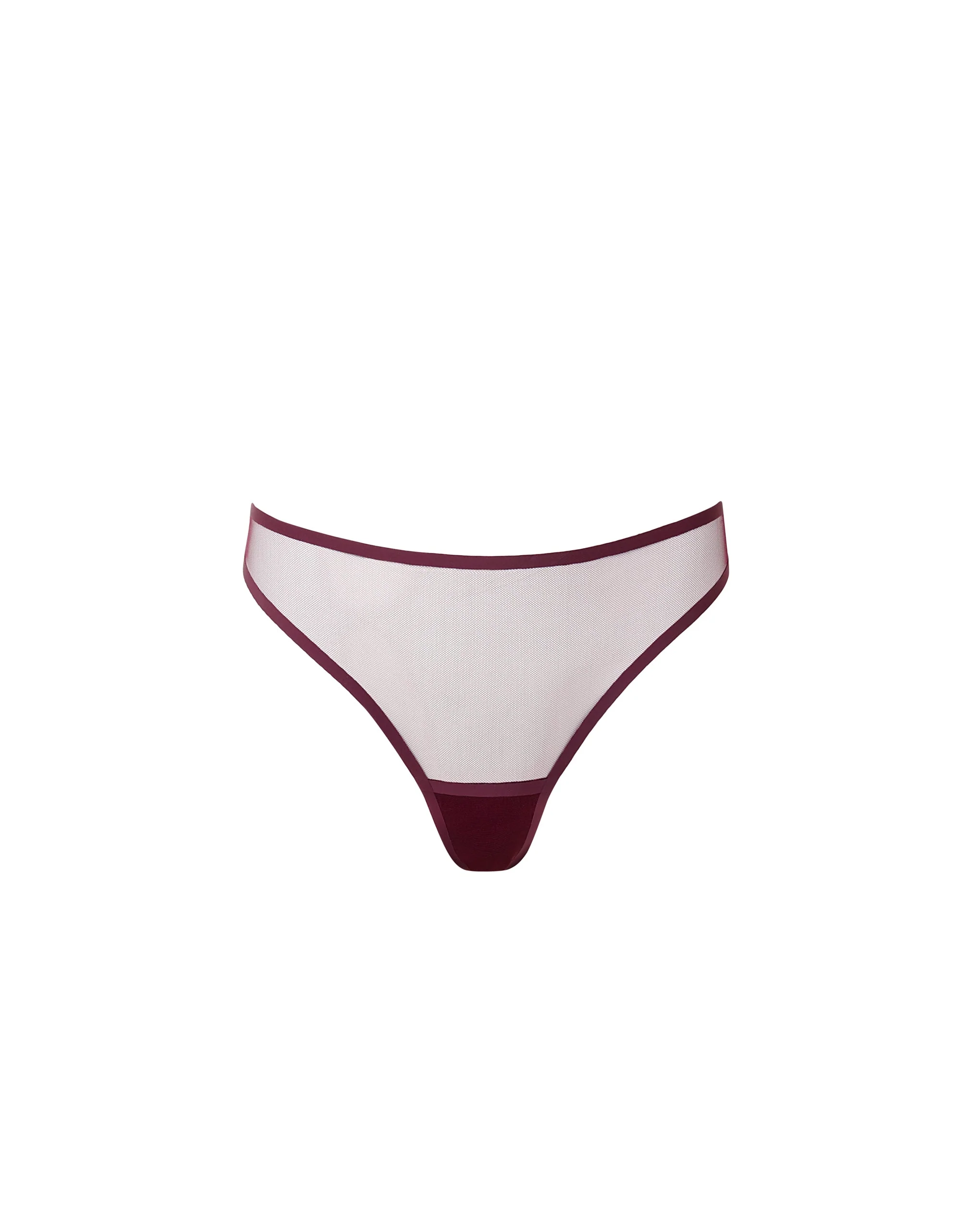 Naomi Mesh High-Waist Thong Cherry - Image 5