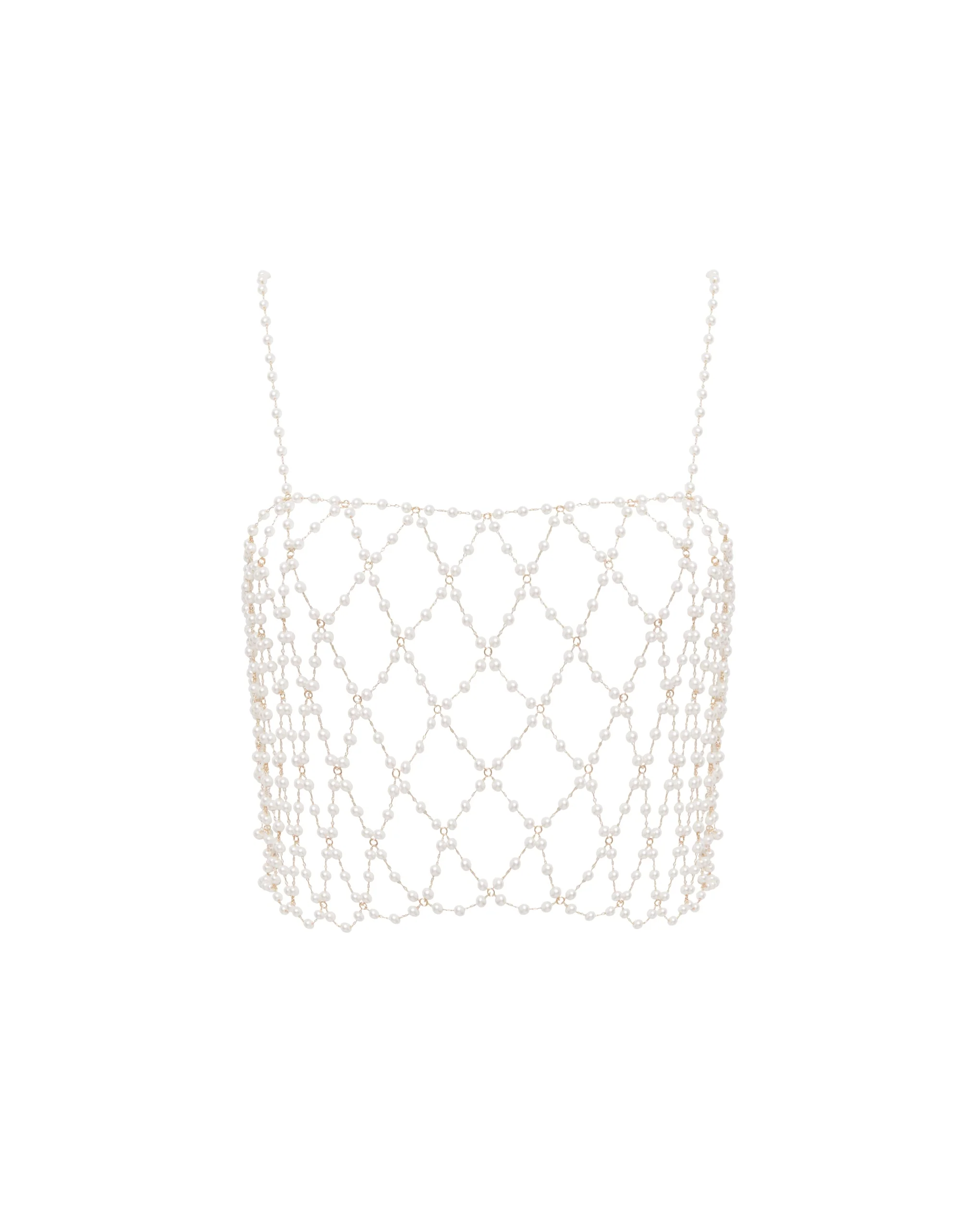 Pearl Crop Cami Pearl/Gold - Image 5