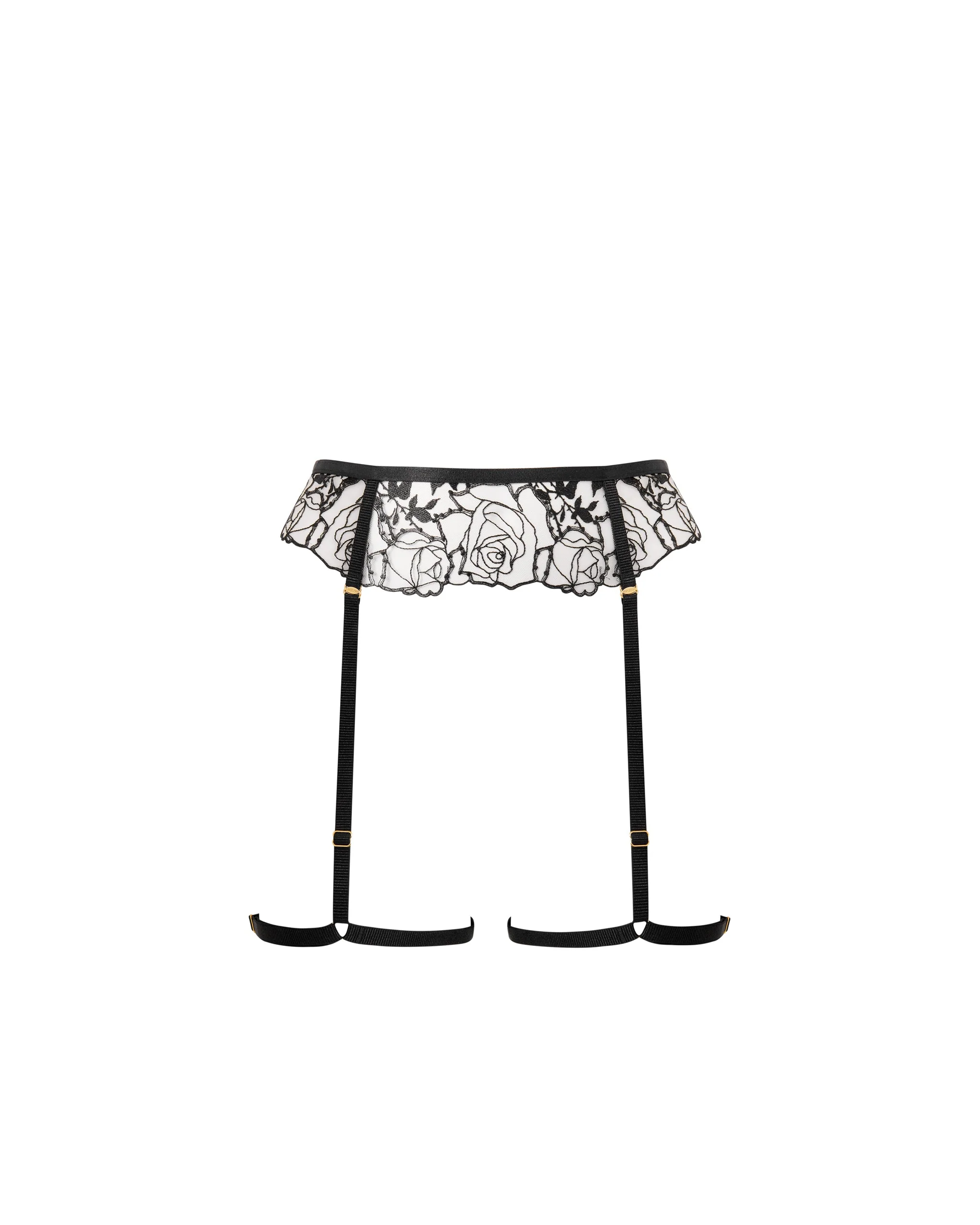 Rosalie Garter Belt Thigh Harness Black/Sheer - Image 5