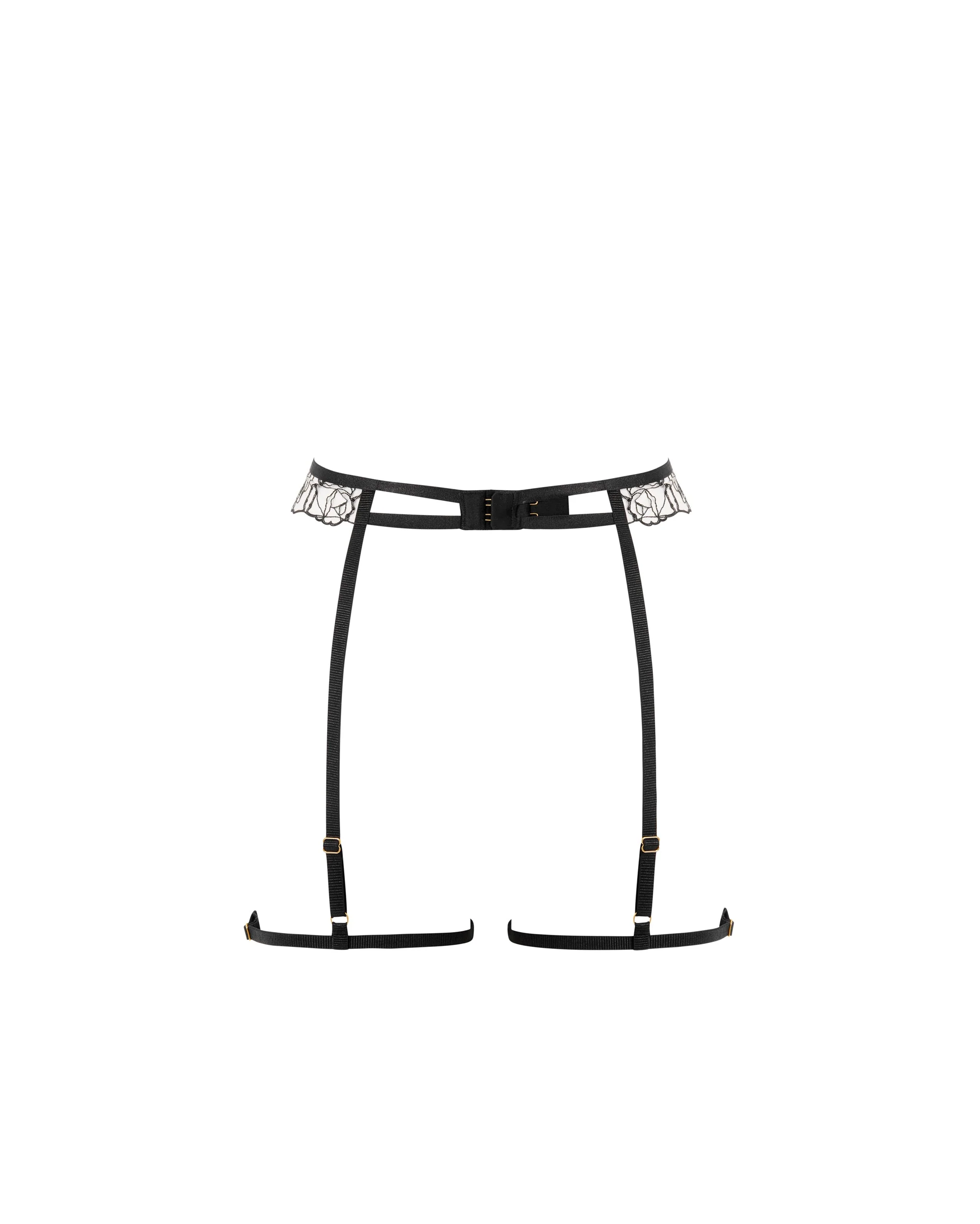 Rosalie Garter Belt Thigh Harness Black/Sheer - Image 6