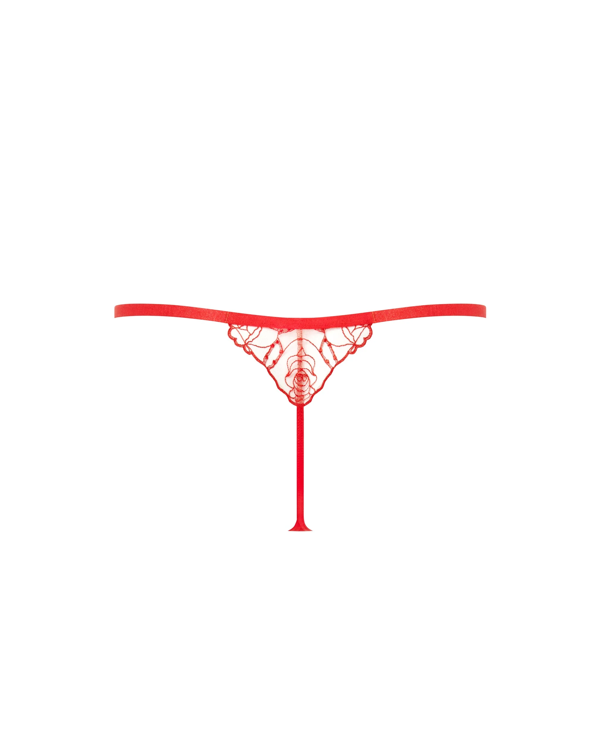 Rosalie Sheer Thong Red - Image 6