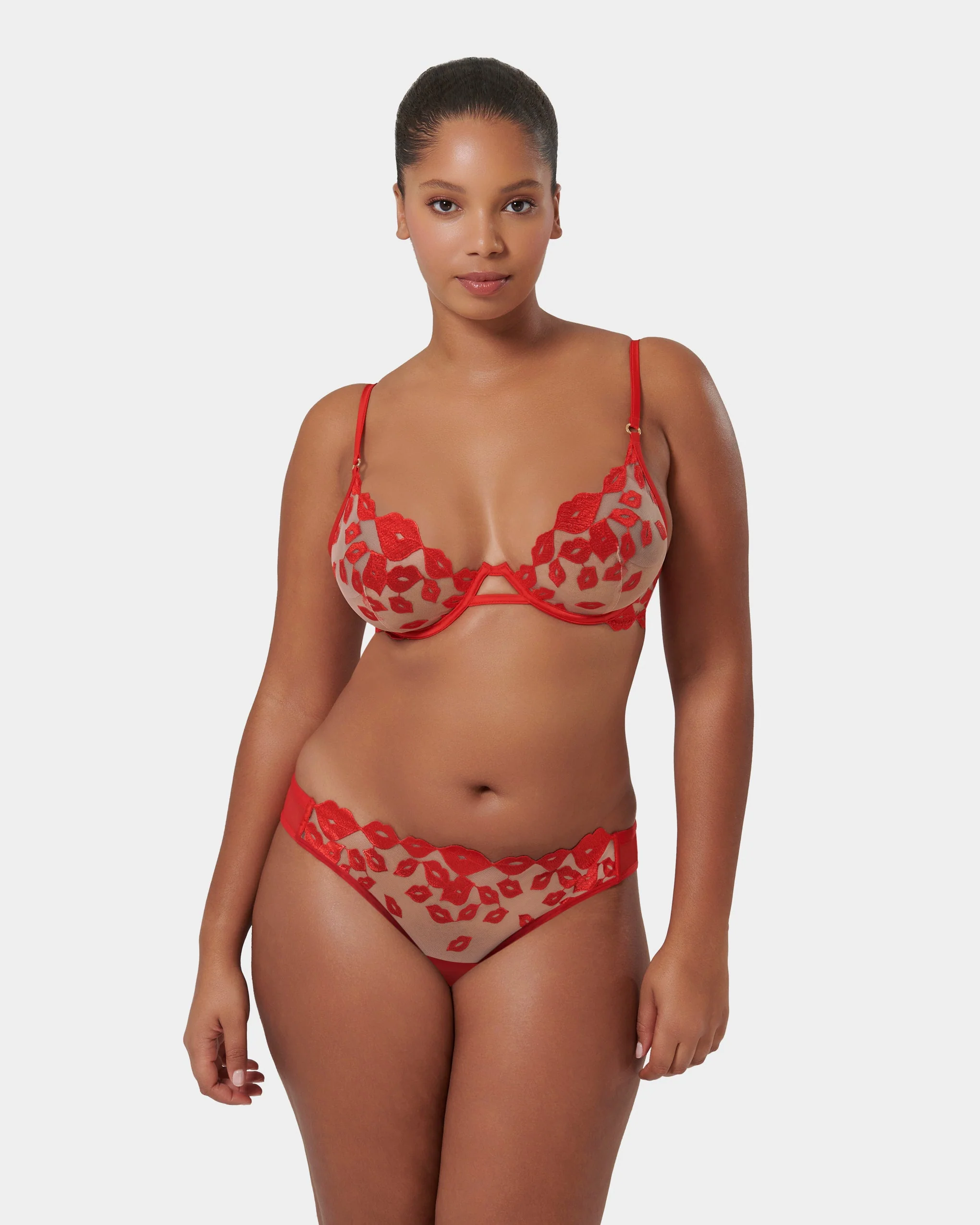 Set: Marian Bra & Panty Set Red - Image 5