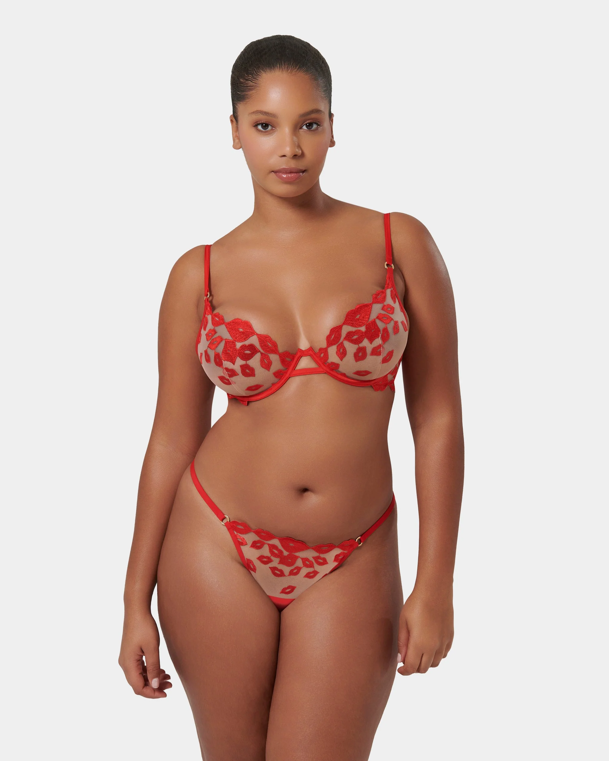 Set: Marian Bra & Thong Set Red - Image 6